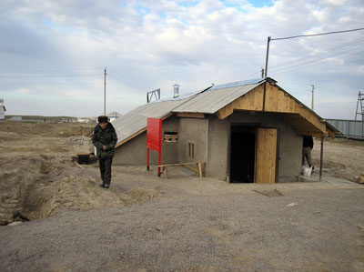  External view of biogas plant in Lugovskoi Стадия Studhorse Farm, Kasakhstan 