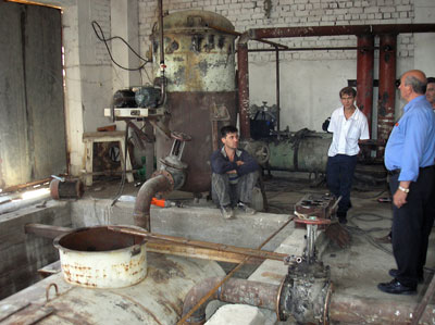 Installation of the heat exchanger and manure receiver of the biogas plant of MIS PC, Kyrgyzstan 