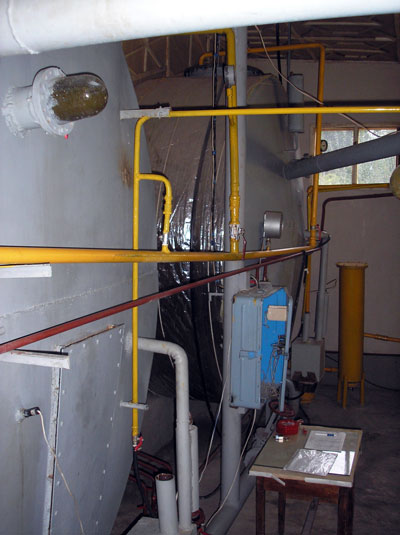 Operating room of the building of biogas plant of Dary prirody Farm, Kyrgyzstan 