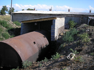 Installation of the digester of biogas plant of Asankozoev, Kyrgyzstan