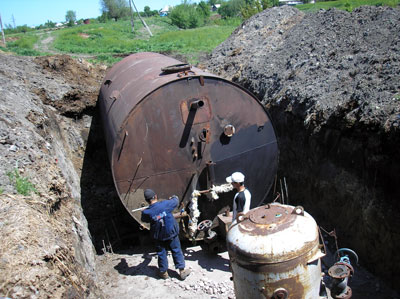  Installation of the digester of biogas plant of Asankozoev, Kyrgyzstan 