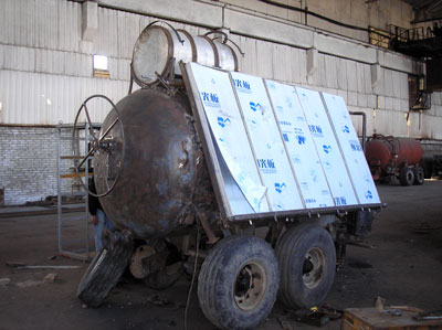  Установка солнечного водонагревателя передвижной установки для КХ Байтерек, Кыргызстан