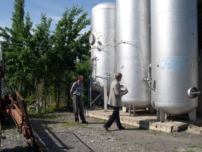 Gasholders of biogas plant of  Farmer Association, Kyrgyzstan 