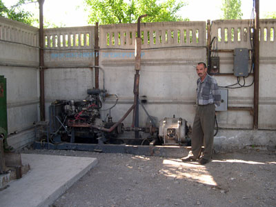 Electro generator of biogas plant of  Farmer Association, Kyrgyzstan 