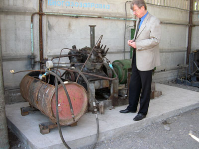 Gas station of biogas plant of  Farmer Association, Kyrgyzstan 