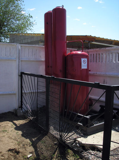  Gasholder of the biogas plant of professional lyceum #43, Kyrgyzstan 