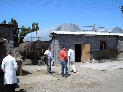 Final external view of the biogas plant in Bekpr Ltd, Kyrgyzstan 